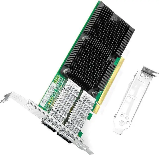 Main image of 100Gb Network Card with Intel E810-CAM2 Chip,Dual-QSFP28 Ports PCI Express Ethernet Nic Adapter Support Windows Server/Linux/VMware,Compare to Intel E810-CQDA2