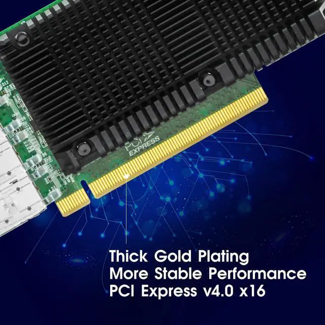 Alt view image 5 of 7 - 25Gb Network Card with Intel E810 Chip,Quad-Ports PCI Express Ethernet Adapter Support Windows Server/Linux/VMware, Compare to Intel E810-XXVDA4