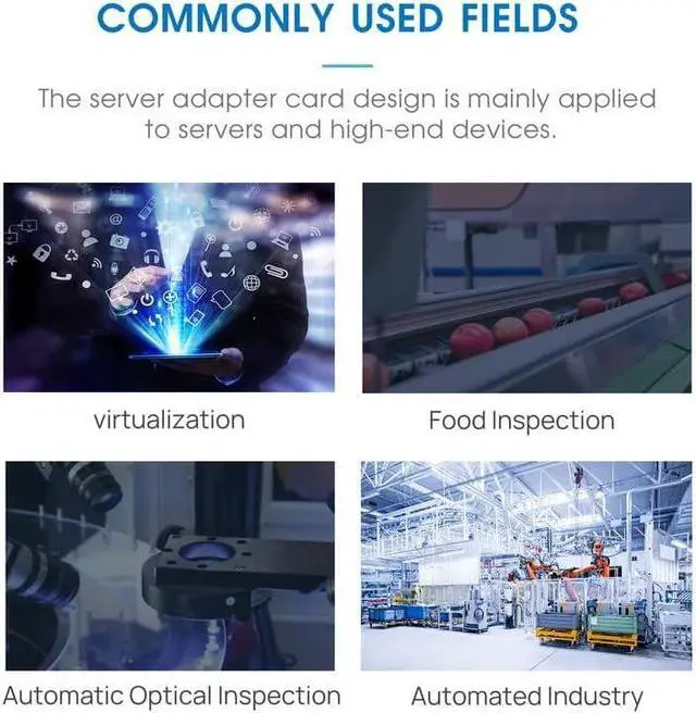 Alt view image 6 of 7 - Gigabit Network Card with Intel I350 Controller,4 RJ45 PoE+ Ports PCI Express v2.1 x4 Ethernet Adapter Support Windows/Windows Server/Linux