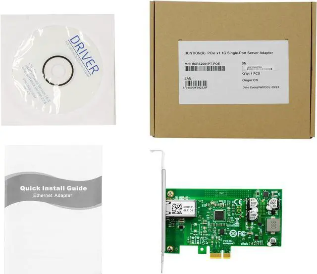 Alt view image 7 of 7 - 10/100/1000Mbps GigE Interface Card 802.3at Single-Port RJ45 Gigabit PoE+ Network Card Based on Intel I210 Chip, PCI-E Ethernet LAN Adapter, PCI Express X1 Gigabit Vision Frame Grabber Card
