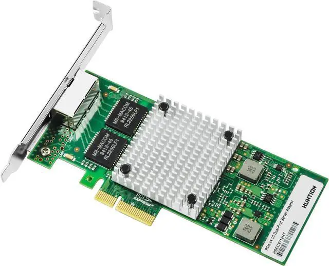 Alt view image 2 of 7 - Gigabit Network Card, 10/100/1000Mbps Dual-Ports RJ45 Copper Ethernet Adapter, with Intel I350 Chip, PCI-Express X4 NIC Support Windows Server/Linux/VMware,Compare to Intel I350-AM2/Intel I350-T2