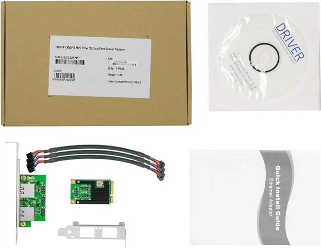 Alt view image 7 of 7 - Gigabit Network Card, 10/100/1000Mbps Dual RJ45 Copper Port Mini PCIe Ethernet Server Adapter, with Intel I350 Chip, Mini PCI Express NIC Support Windows Server/Linux/VMware