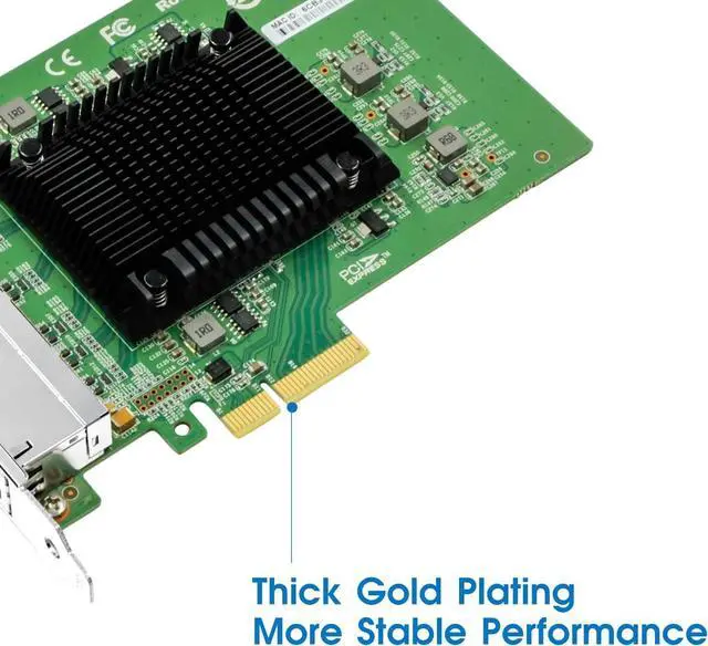 Alt view image 5 of 7 - Gigibit Network Card, 10/100/1000Mbps Six-Ports RJ45 Copper Ethernet Adapter, with Intel I350 Chip, PCI-Express X4 NIC Support Windows Server/Linux/VMware