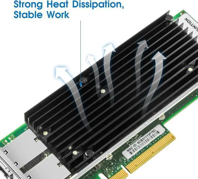 Alt view image 5 of 7 - 10Gb Network Card with Intel 82599EN Chip,Single SFP+ Port PCI X8 Express Ethernet Adapter Support Windows Server/Linux/VMware, Compare to Intel X520-DA1