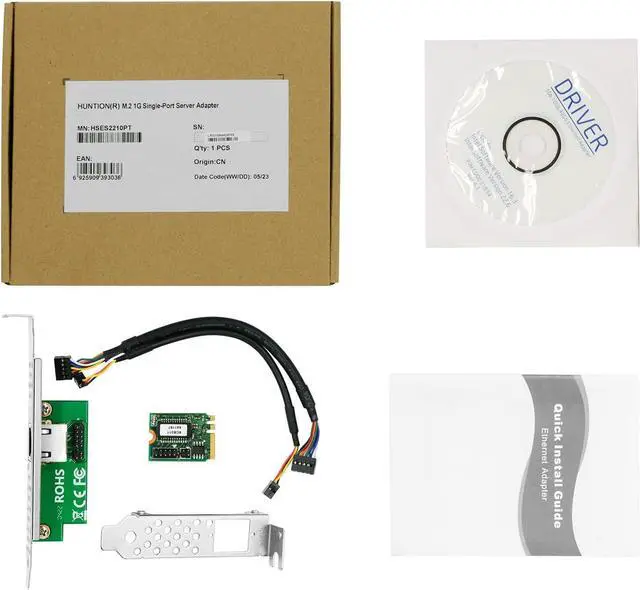 Alt view image 7 of 7 - 10/100/1000Mbps Gigabit Ethernet PCI Express NIC Network Card, with Intel I210 Chip,RJ45 Copper Single-Port,M.2 A+E Key Connector, Compare to Intel I210-T1 Support Windows Server/Windows, Linux