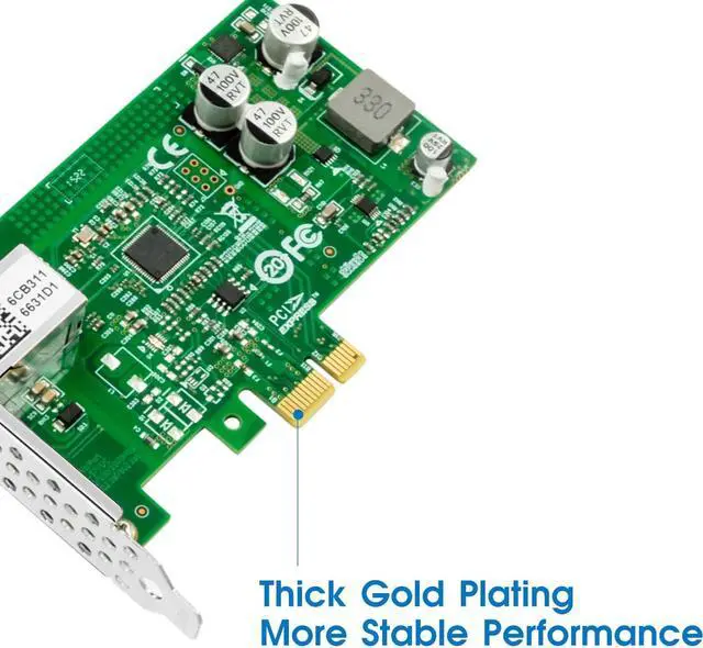 Alt view image 5 of 7 - 10/100/1000Mbps GigE Interface Card 802.3at Single-Port RJ45 Gigabit PoE+ Network Card Based on Intel I210 Chip, PCI-E Ethernet LAN Adapter, PCI Express X1 Gigabit Vision Frame Grabber Card