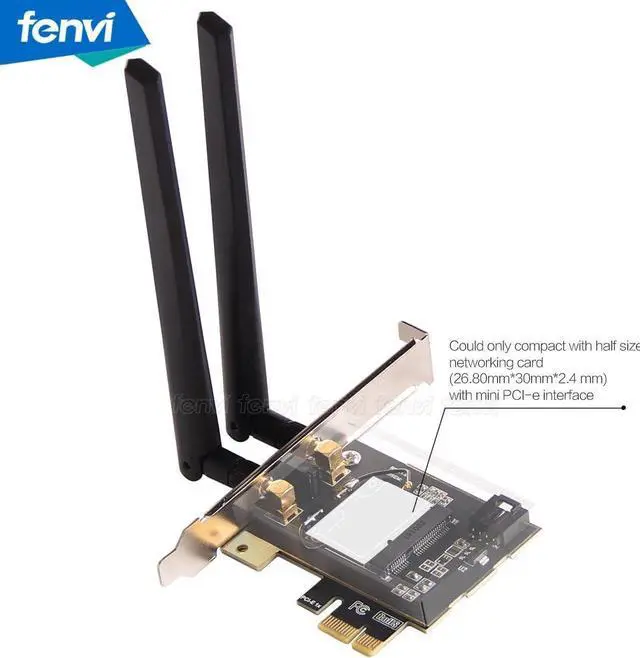Alt view image 4 of 7 - T919 PCI-E WiFi Adapter Continuity Handoff BCM94360CD WiFi Card for macOS Windows 7 8 10 11 Native Airport BT4.0 1750Mbps Dual Band 802.11ac Beamforming+ WLAN Plug and Play Cataline Mojave OS X