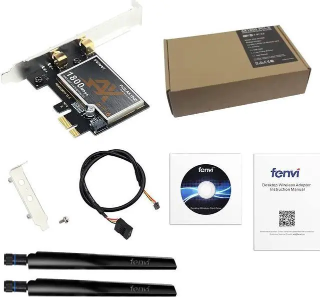 Alt view image 7 of 7 - WiFi 6 PCI-E WiFi Network Card AX1800Mbps BT5.2 Dual Band 802.11ax PCIe Desktop WiFi 6 PCI Express Wireless Adapter only for PC Windows 11/10