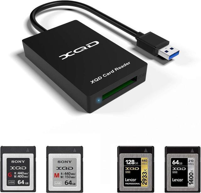 Alt view image 4 of 6 - XQD Card Reader, USB3.0 XQD Memory Card Reader 5Gpbs Super Speed Compatible with Sony G/M Series USB Mark XQD Card, Lexar 2933x/1400x USB Mark XQD Card for Windows/Mac OS.