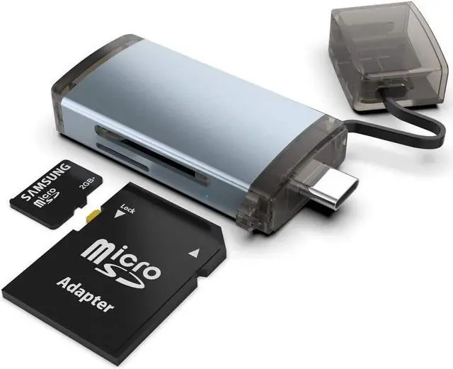 Main image of USB C to SD Card Reader, Micro SD Memory Card Reader, Type C to SD Card Reader Adapter Compatible with Camera Android Windows Mac os Linux and Other Type C Device
