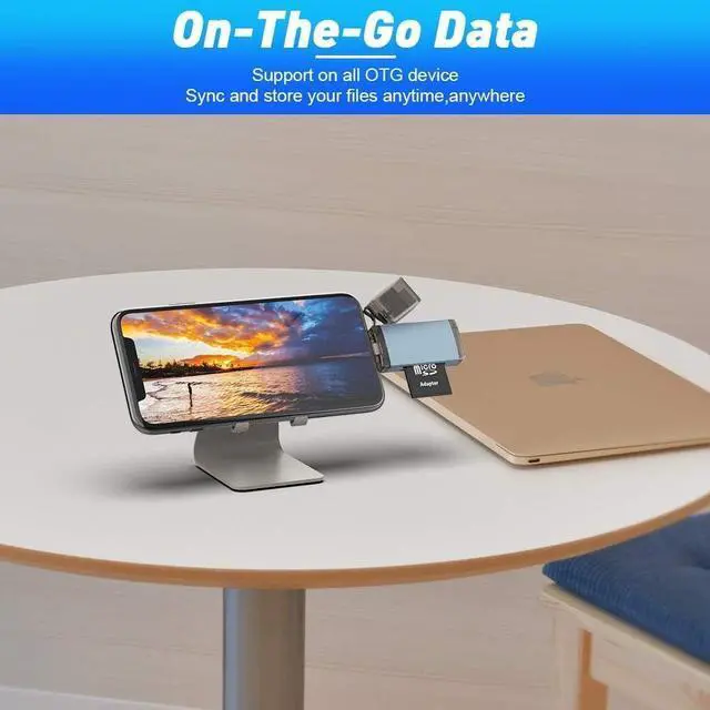 Alt view image 5 of 6 - USB C to SD Card Reader, Micro SD Memory Card Reader, Type C to SD Card Reader Adapter Compatible with Camera Android Windows Mac os Linux and Other Type C Device