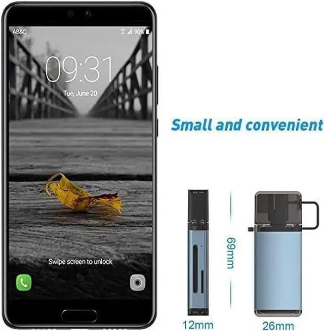 Alt view image 7 of 7 - USB3.0 SD Card Reader, [All Metal] USB 3.0 Dual Slot Memory Card Reader for SDXC, SDHC, SD, MMC, RS-MMC, Micro SDXC, Micro SD, Micro SDHC Card Read 2 Cards Simultaneously