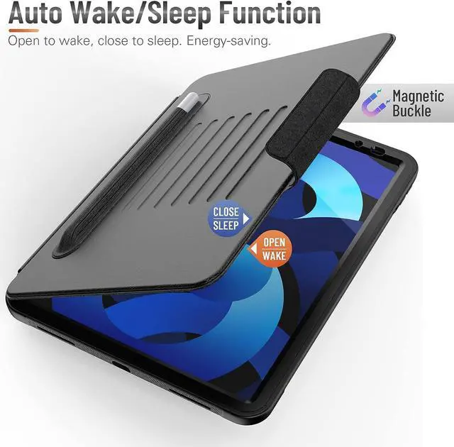 Alt view image 4 of 7 - iPad Air 5th/4th Generation Case 10.9 inch 2022/2020, iPad Air 5/4 Case, iPad Pro 11 Case 2021/2020/2018 Black