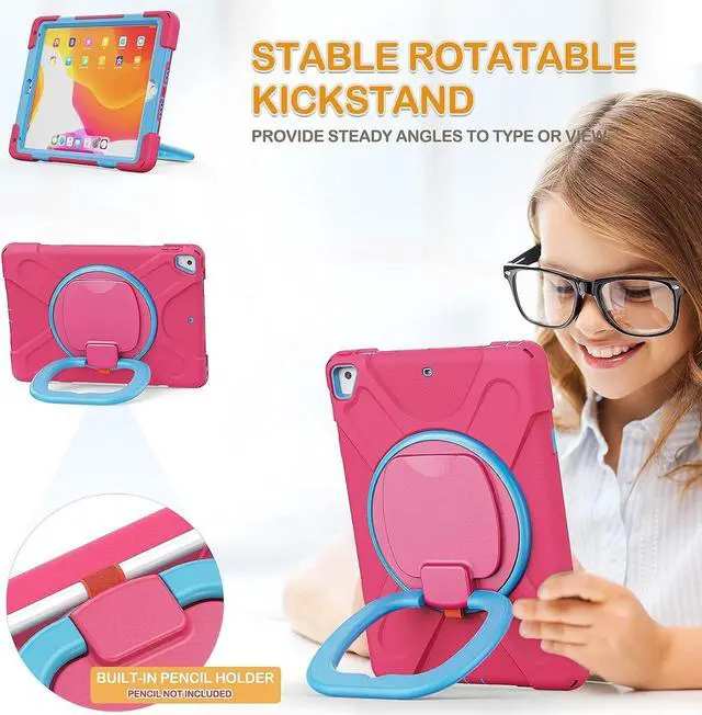 Alt view image 3 of 7 - Galaxy Tab S6 Lite Case 2020/2022,Heavy Duty Rugged Shockproof Case with Hand Strap, Shoulder Strap, Kickstand, S Pen Holder for Samsung Tab S6 Lite 10.4 Inch Tablet SM-P610 SM-P613 -Black