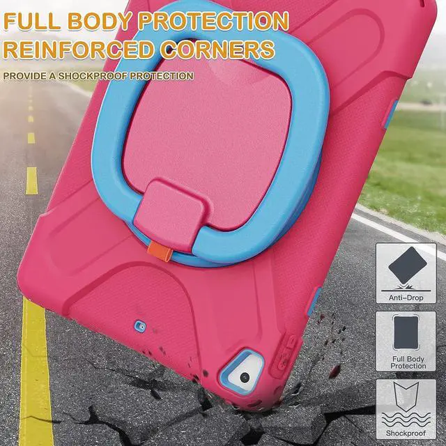 Alt view image 6 of 7 - Galaxy Tab S6 Lite Case 2020/2022,Heavy Duty Rugged Shockproof Case with Hand Strap, Shoulder Strap, Kickstand, S Pen Holder for Samsung Tab S6 Lite 10.4 Inch Tablet SM-P610 SM-P613 -Black