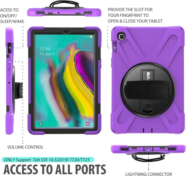 Alt view image 3 of 7 - Case for Galaxy Tab S5e - SAM-SUNG Tab S5e 10.5 inch 2019 Purple