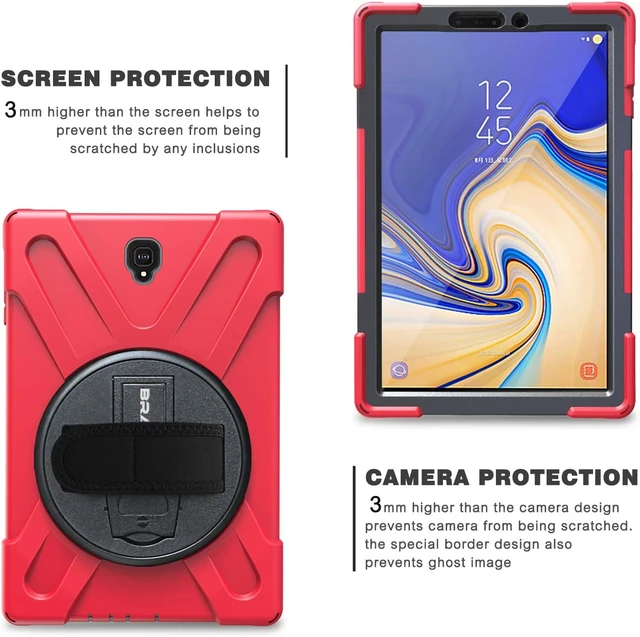 Alt view image 4 of 7 - for Galaxy Tab S4 Case - 10.5" SAM-SUNG Galaxy Tab S4 2018 Red