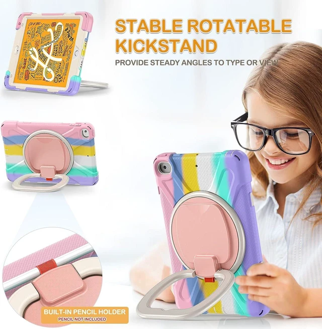 Alt view image 3 of 6 - for iPad mini 5 Case 2019, iPad mini 4 Case 2015 - Colorful Pink