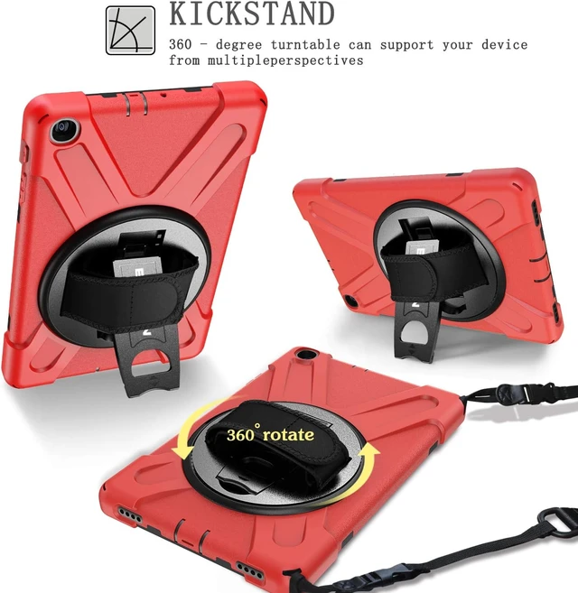 Alt view image 4 of 7 - Case for Galaxy Tab A 10.1: 2019 SM-T510/ SM-T515/ SM-T517 Red