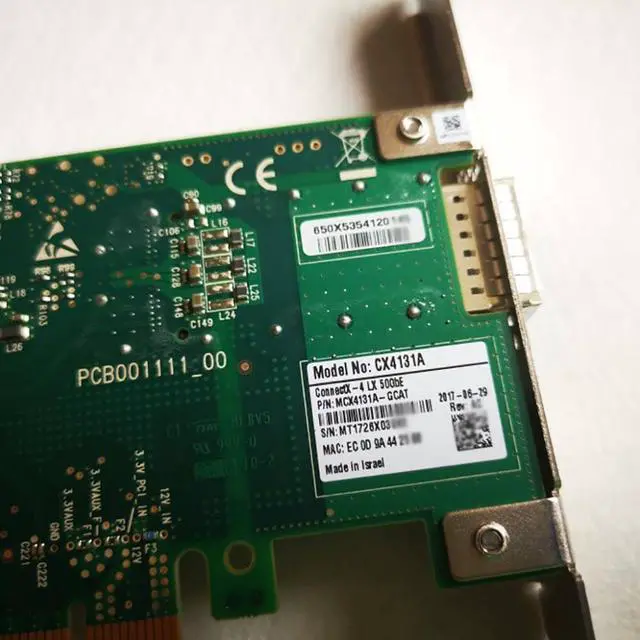 Main image of 50Gb/s MCX4131A-GCAT for ConnectX-4 LX 50GbE CX4131A Network Card InfiniBand NIC