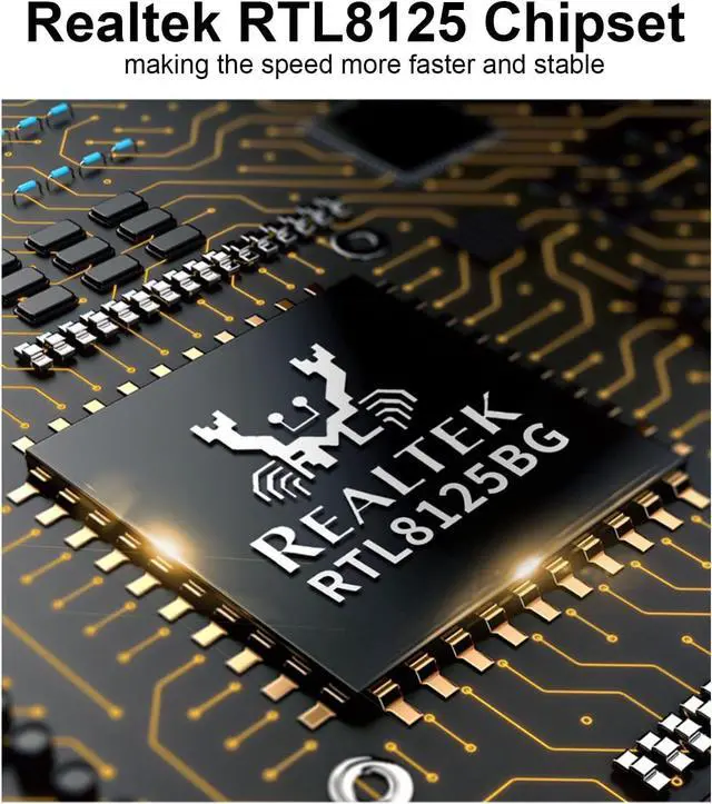 Alt view image 4 of 7 - 2.5GBase-T PCI-E Network Card,Single RJ45 Port 2500/1000/100M/10Mbps Network Adapter with Realtek RTL8125B Ethernet Controller, Support Windows 11/10/8/7, Windows Server, Linux