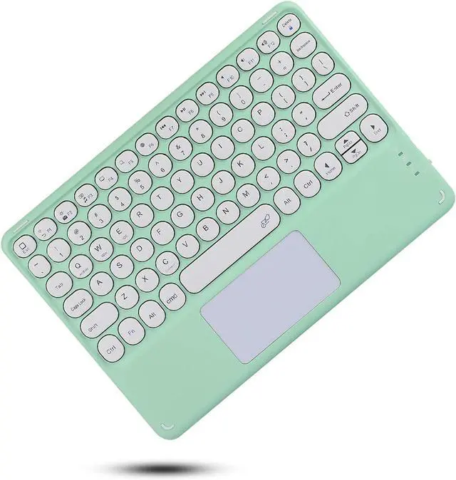 Alt view image 3 of 7 - Compatible with Galaxy Tab S8 Ultra 14.6 inch 2022 Keyboard Cover ( SM-X900/X906 ) with Wireless Mouse Trackpad Keyboard Magnetic Detachable BT Keyboard Cute Round Key Caps (Galaxy Tab S8 Ultra, Mint)