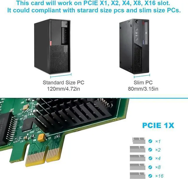 Alt view image 4 of 7 - Dual-Port 2.5GBase-T PCIe Network Adapter RTL8125B 2500/1000/100Mbps PCI Express Gigabit Ethernet NIC Card RJ45 LAN Controller