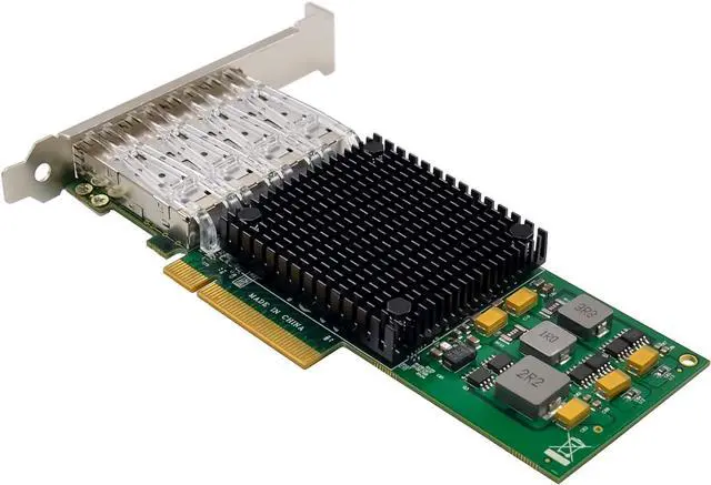 Alt view image 3 of 7 - 10Gb PCI-e 3.0 X8 NIC Network Card,Quad- SFP+ Port, with Broadcom BCM57840 Controller, PCI Express Ethernet LAN Adapter Support Windows Server/Linux/VMware