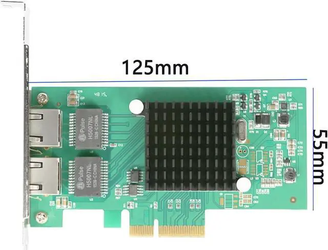 Alt view image 3 of 7 - Dual-Port PCIe x4 Gigabit Network Card with Intel I350 1000M PCI Express Ethernet Adapter with Intel I350-T2 Two Ports LAN NIC Card for Windows/Server/Linux/Freebsd/DOS