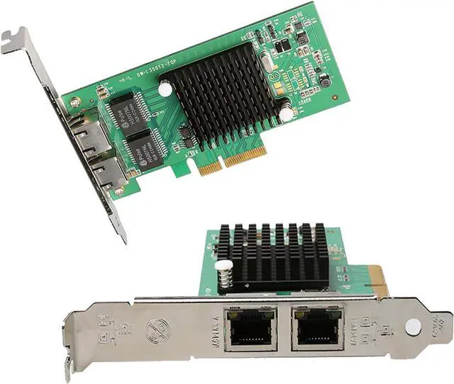 Alt view image 6 of 7 - Dual-Port PCIe x4 Gigabit Network Card with Intel I350 1000M PCI Express Ethernet Adapter with Intel I350-T2 Two Ports LAN NIC Card for Windows/Server/Linux/Freebsd/DOS