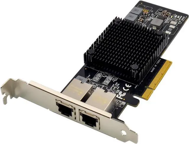 Alt view image 2 of 7 - Dual-Port 10G PCIe X8 Network Adapter Card with Intel-X550AT 10GBASE-T & NBASE-T PCI Express Network Interface Adapter 10/5/2.5/1GbE Multi Gigabit Ethernet 5 Speed NIC LAN Card(ST7280-X550AT2)