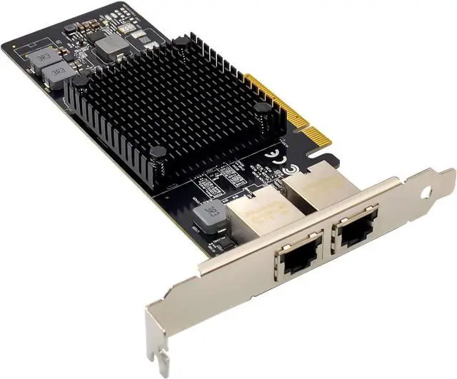 Alt view image 3 of 7 - Dual-Port 10G PCIe X8 Network Adapter Card with Intel-X550AT 10GBASE-T & NBASE-T PCI Express Network Interface Adapter 10/5/2.5/1GbE Multi Gigabit Ethernet 5 Speed NIC LAN Card(ST7280-X550AT2)