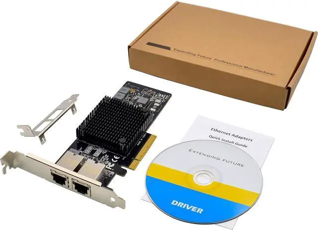 Alt view image 7 of 7 - Dual-Port 10G PCIe X8 Network Adapter Card with Intel-X550AT 10GBASE-T & NBASE-T PCI Express Network Interface Adapter 10/5/2.5/1GbE Multi Gigabit Ethernet 5 Speed NIC LAN Card(ST7280-X550AT2)