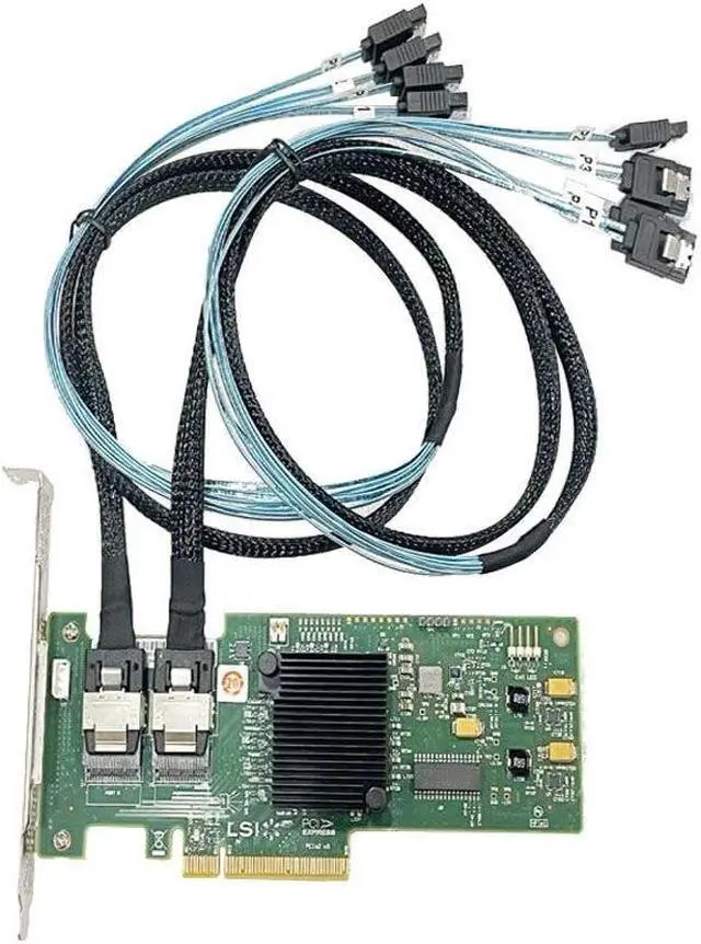 Alt view image 2 of 6 - 9240-8i 6Gbps SAS HBA FW:P20 9211-8i IT Mode ZFS FreeNAS unRAID 2* SFF SATA