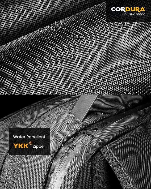 Alt view image 5 of 7 - tomtoc 15.6 Inch Professional Business Laptop Backpack, Premium Cordura Material Waterproof Travel Computer Backpack Rucksack with Large Capacity, 26L