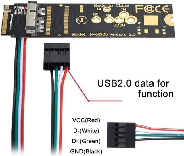 Alt view image 3 of 7 - chenyang 6 Pin + 12 Pin Card to M.2 NGFF Key-M NVME SSD Adapter for BCM94360CD BCM94360CS BCM943602CS BCM94360CS2