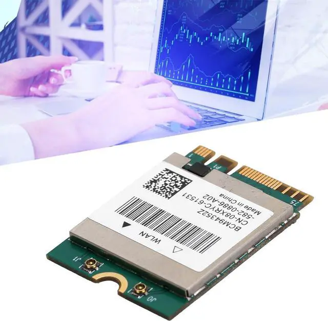 Alt view image 2 of 7 - Wireless Network Card BCM94352Z Wireless Dual Band WiFi Card NGFF M.2 Bluetooth4.0 802.11ac WLAN Adapter with Antenna (Cable+Antenna+Baffle)