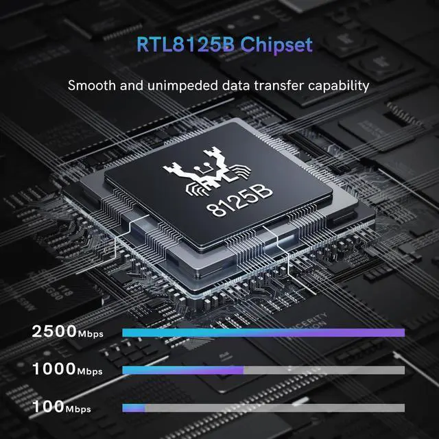 Alt view image 5 of 7 - 2.5G Dual RJ45 Port PCI-E Network Card with RTL8125B Conrtoller, QFly 2.5Gb Ethernet Adapter Card Compatible with 100/1000Mbps/2.5G, Support Windows/Linux