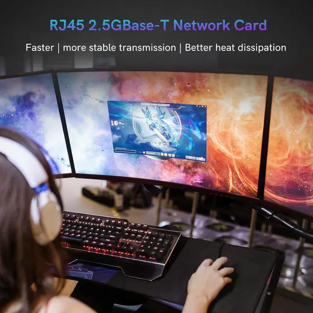 Alt view image 7 of 7 - 2.5G Dual RJ45 Port PCI-E Network Card with RTL8125B Conrtoller, QFly 2.5Gb Ethernet Adapter Card Compatible with 100/1000Mbps/2.5G, Support Windows/Linux