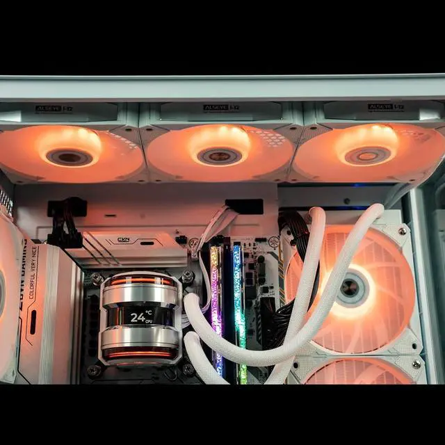 Alt view image 6 of 7 - ALSEYE i12 PC Case Fan Kit, Three Wireless ARGB & PWM Case Fans kit with Snap-in Connection Structure (i12 kit Black)