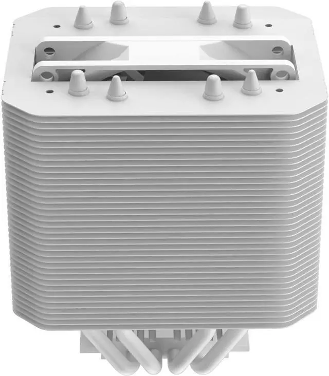 Alt view image 2 of 7 - ALSEYE M90 CPU Cooler, Hidden Fan Designed Dual Tower Air-Cooled CPU Cooler with ARGB Light Effect Cover Compatible with Both Intel and AMD Platform, LGA1700 Supported (M90 White)