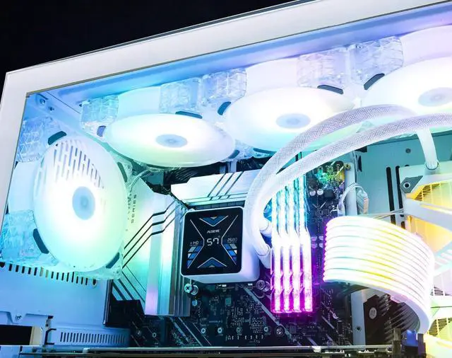 Alt view image 7 of 7 - ALSEYE N12 Case Fan, 3 Pack 120mm ARGB & PWM PC Case Cooling Fans with Controller, Ultra Quiet High Airflow Half-Transparent White Computer Case Fan