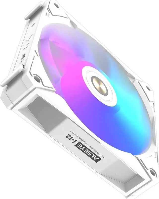 Alt view image 3 of 7 - ALSEYE i12 PC Case Fan Kit, Three Wireless ARGB & PWM Case Fans kit with Snap-in Connection Structure (i12 kit Black)