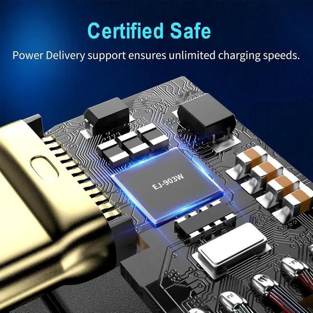 Alt view image 3 of 7 - CABLEDECONN USB4 8K Cable 1.2M Thunderbolt 4 Compatible USB 4 Type-c Extension Cable Ultra HD 8K@60Hz 100W Charging 40Gbps Data Compatible with External SSD eGPU 1xBend 1x Straight