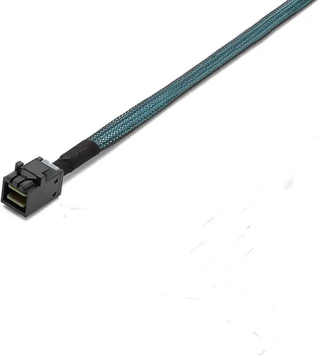 Alt view image 7 of 7 - CableDeconn SFF-8643 Internal Mini SAS HD to (4) 29pin SFF-8482 connectors with SAS 15pin Power Port 12GB/S Cable (1M) (H0204)