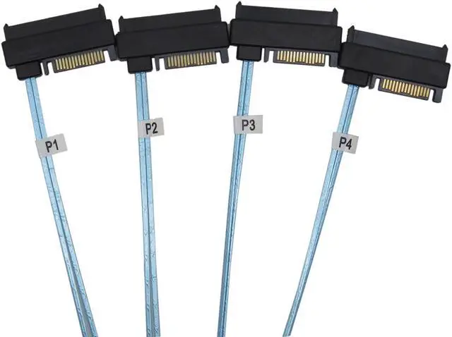 Alt view image 6 of 7 - CableDeconn Mini SAS 36 SFF-8087 to (4) SFF-8482 Connectors with SATA Power 1m