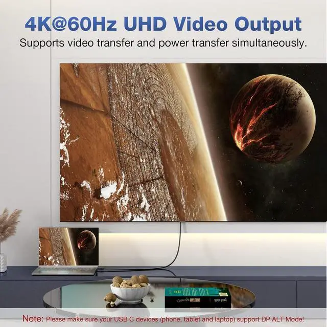 Alt view image 2 of 7 - CABLEDECONN USB C to USB C Cable 240W 20Gbps 6.6ft, USB C 3.2 Gen 2x2 Cable, 4K@60Hz Video Cable, Male to Male Type C Cable for Notebooks, Arzopa, Galaxy, USB C for Portable Monitor