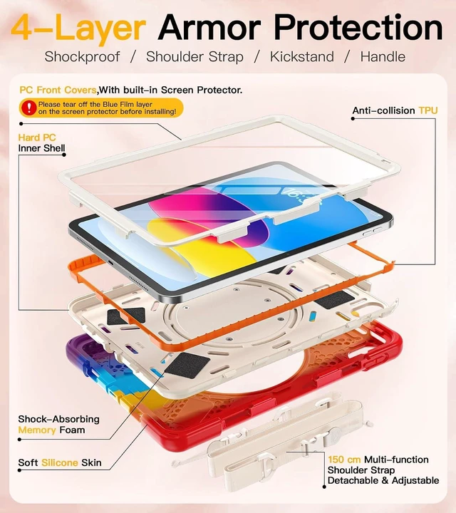 Alt view image 6 of 7 - Case for iPad (A16) 11th/10th Generation - 11/10.9 inch 2025/2022
