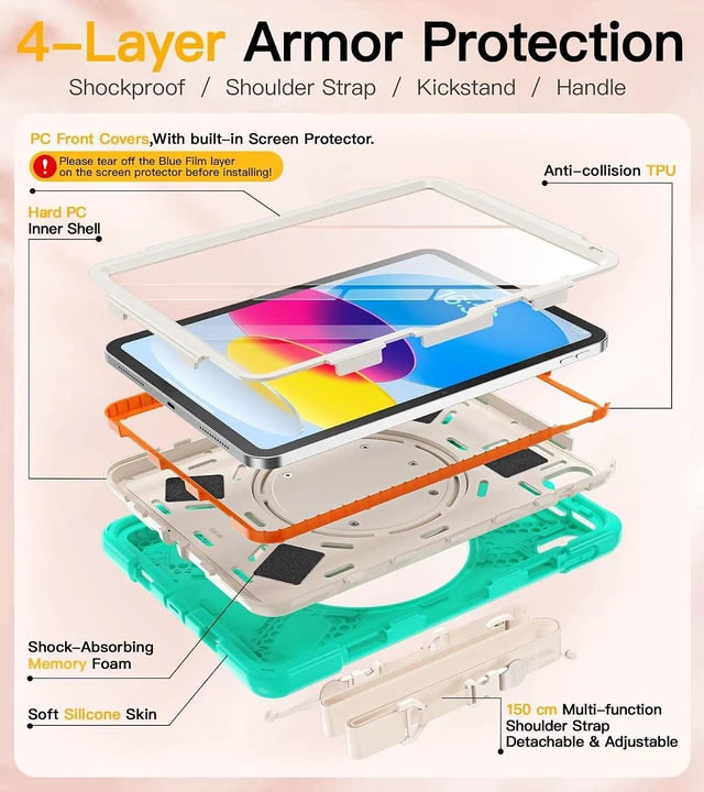 Alt view image 6 of 7 - Case for iPad (A16) 11th/10th Generation - 11/10.9 inch 2025/2022