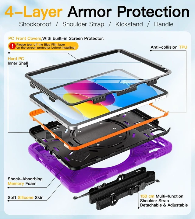 Alt view image 6 of 7 - Case for iPad (A16) 11th/10th Generation - 11/10.9 inch 2025/2022